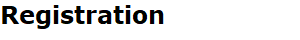 Registration